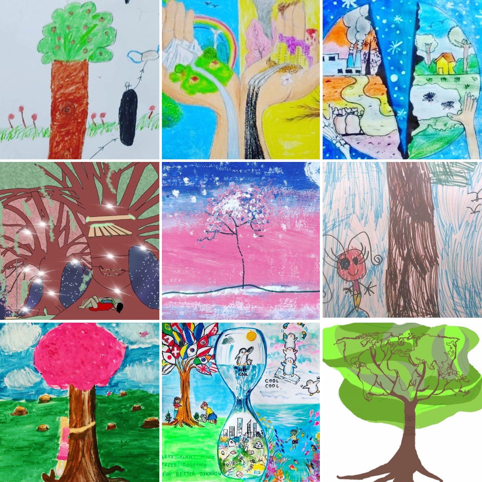 A Tree Drawing Competition! - Fifteen Trees
