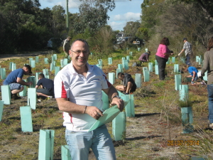 Austin Ietto planted trees to rehabilitate degraded margin of Wardandi Flora Reserve