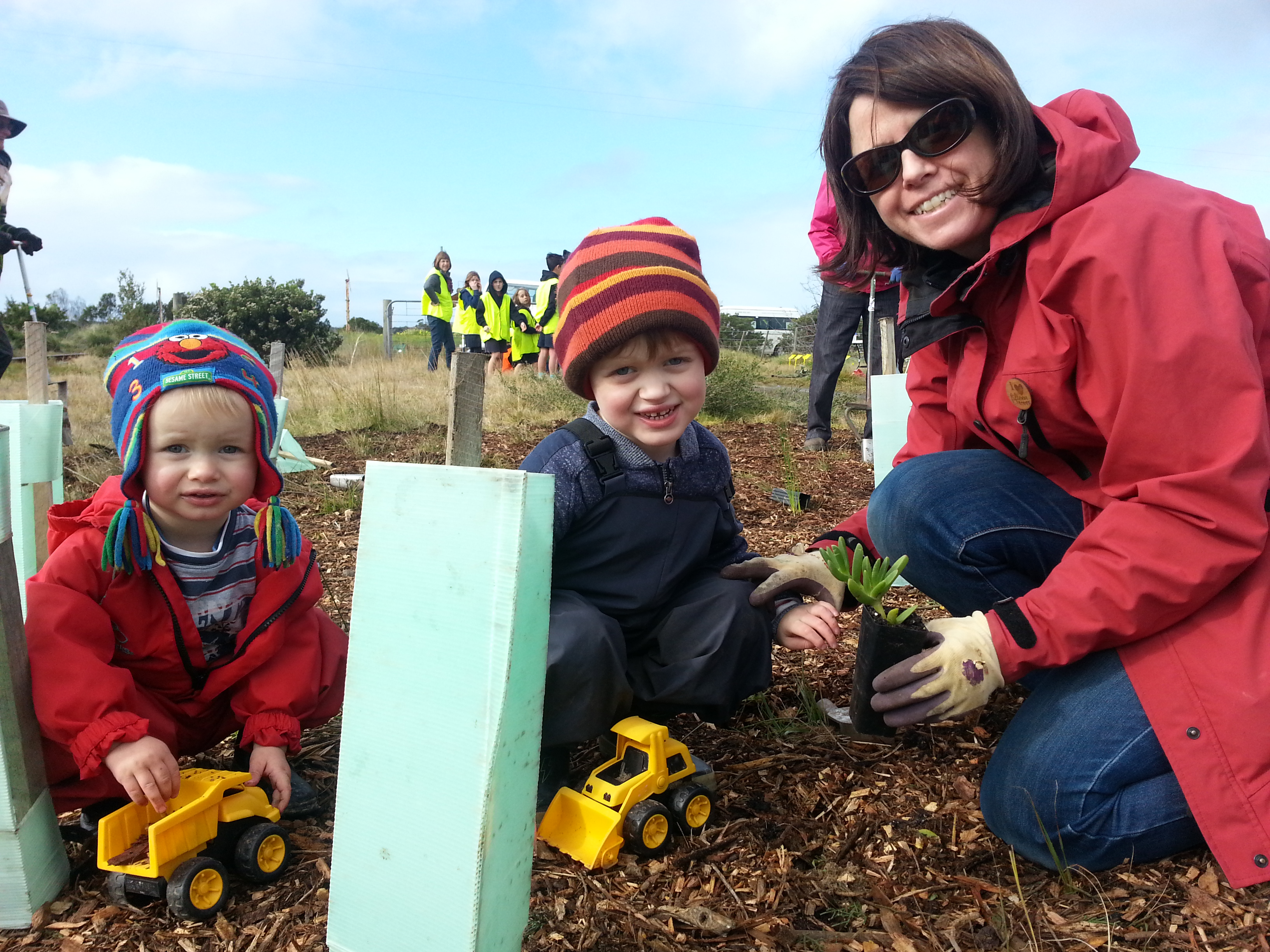 Fifteen Trees Sonia Mahony (and boys) attended the GJG tree planting day.