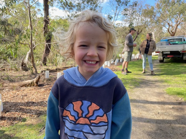 Smiling volunteer